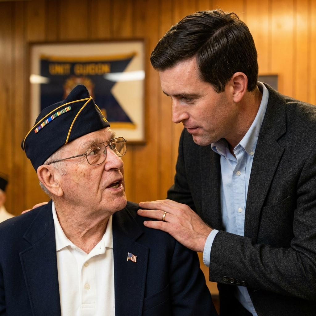 Owen with a VFW veteran